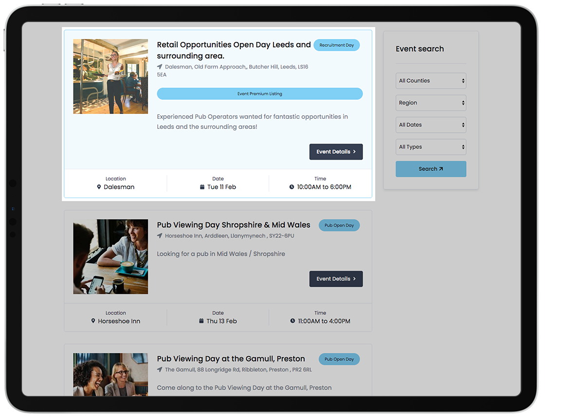 Event Premium Listing