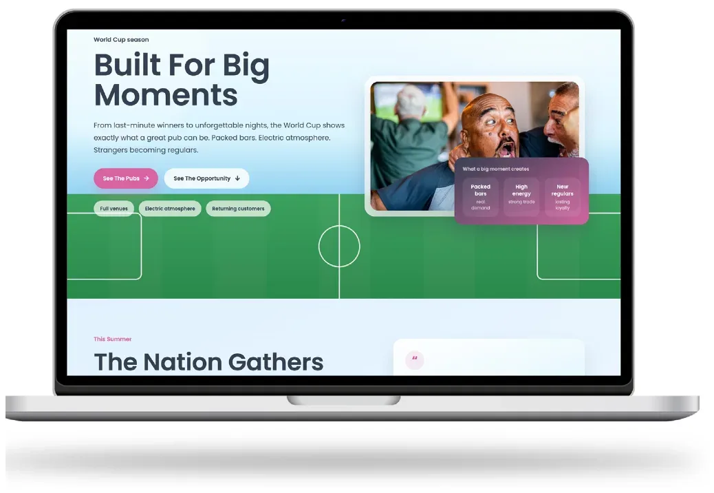 Example Brand Spotlight branded landing page hosted on FindMyPub.com