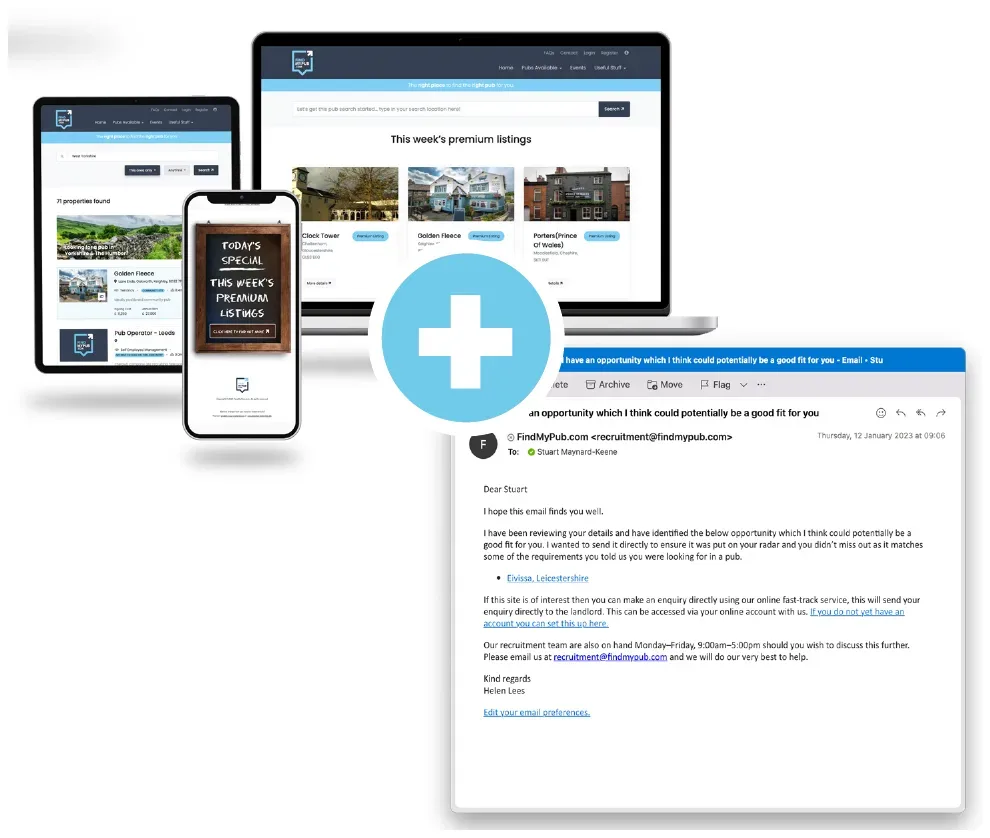 Boost My Pub: a Premium Listing combined with a targeted candidate email