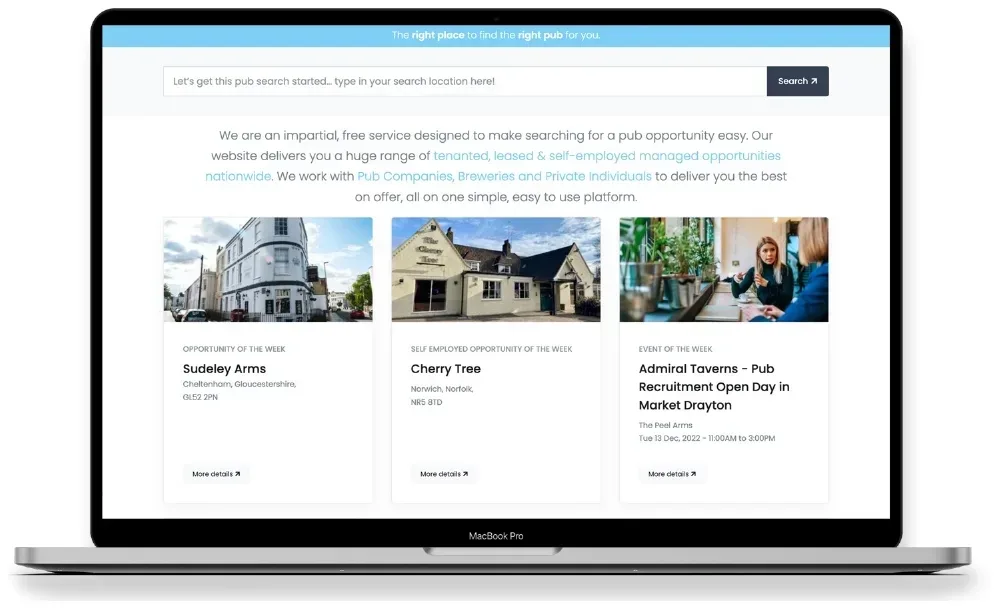 Opportunity of the Week featured on the FindMyPub.com homepage